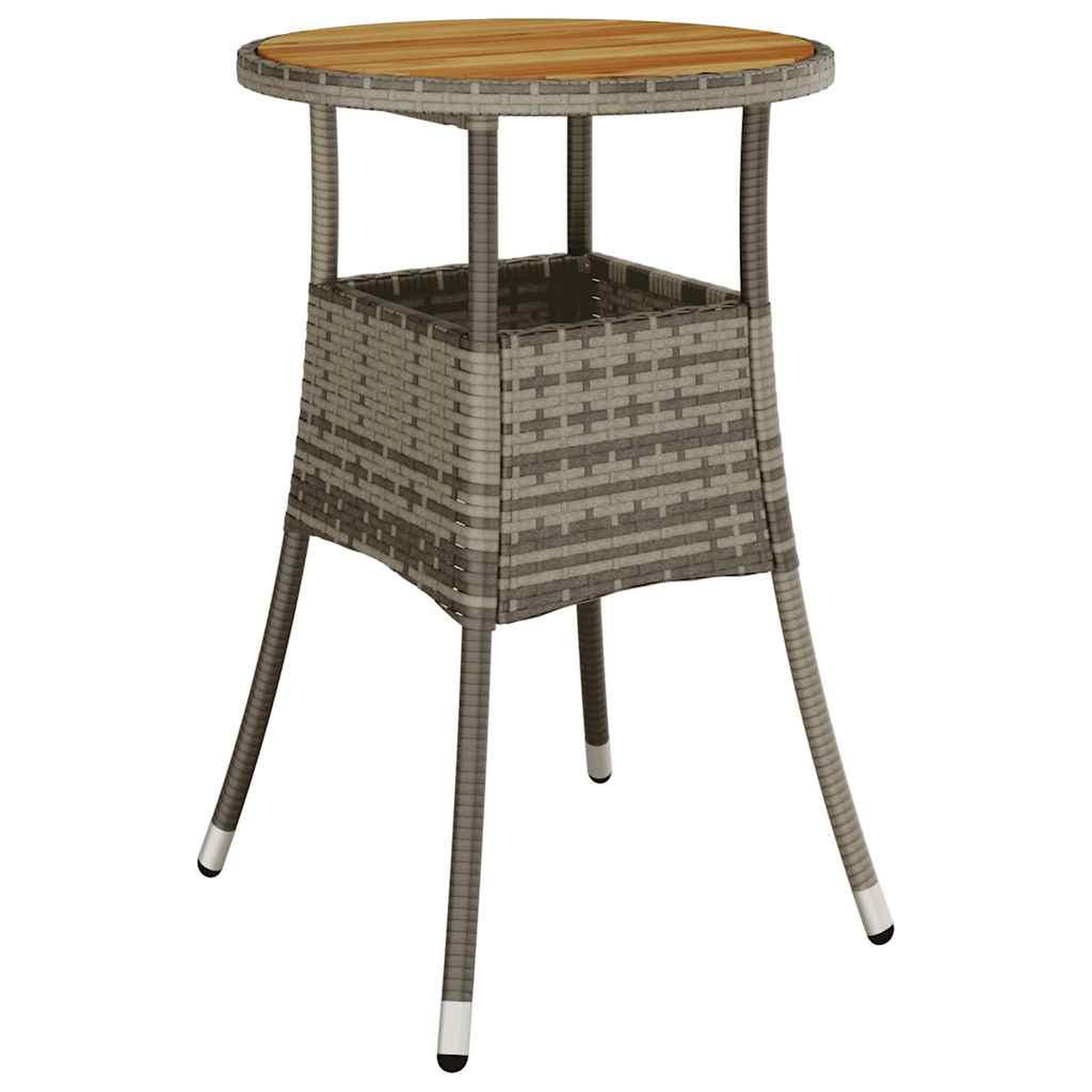 Voir la diapositive 4 : VIDAXL Ensemble a manger de jardin et coussins 5 pcs gris rotin acacia