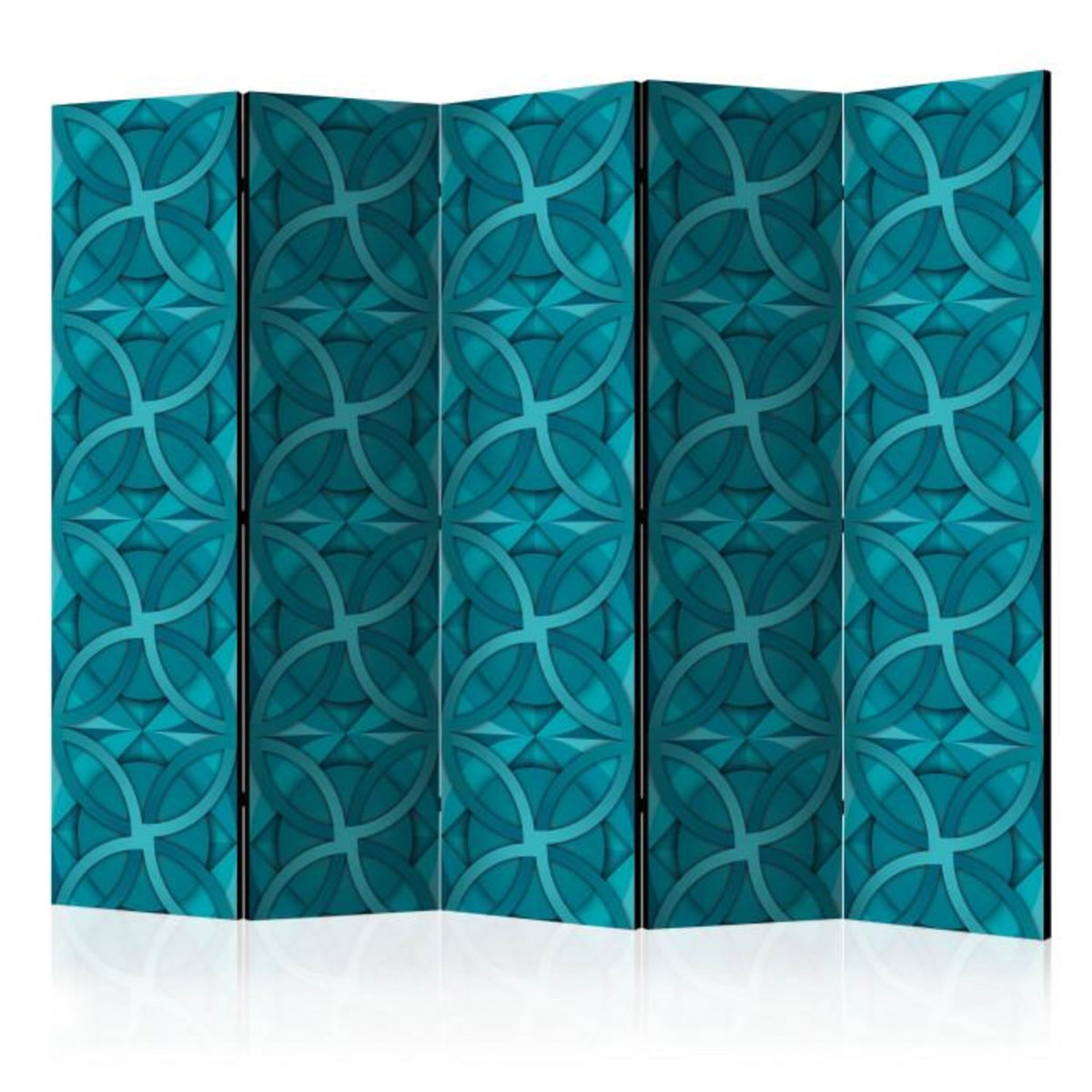 Paris Prix Paravent 5 Volets  Geometric Turquoise  172x225cm
