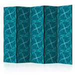 Paris Prix Paravent 5 Volets  Geometric Turquoise  172x225cm