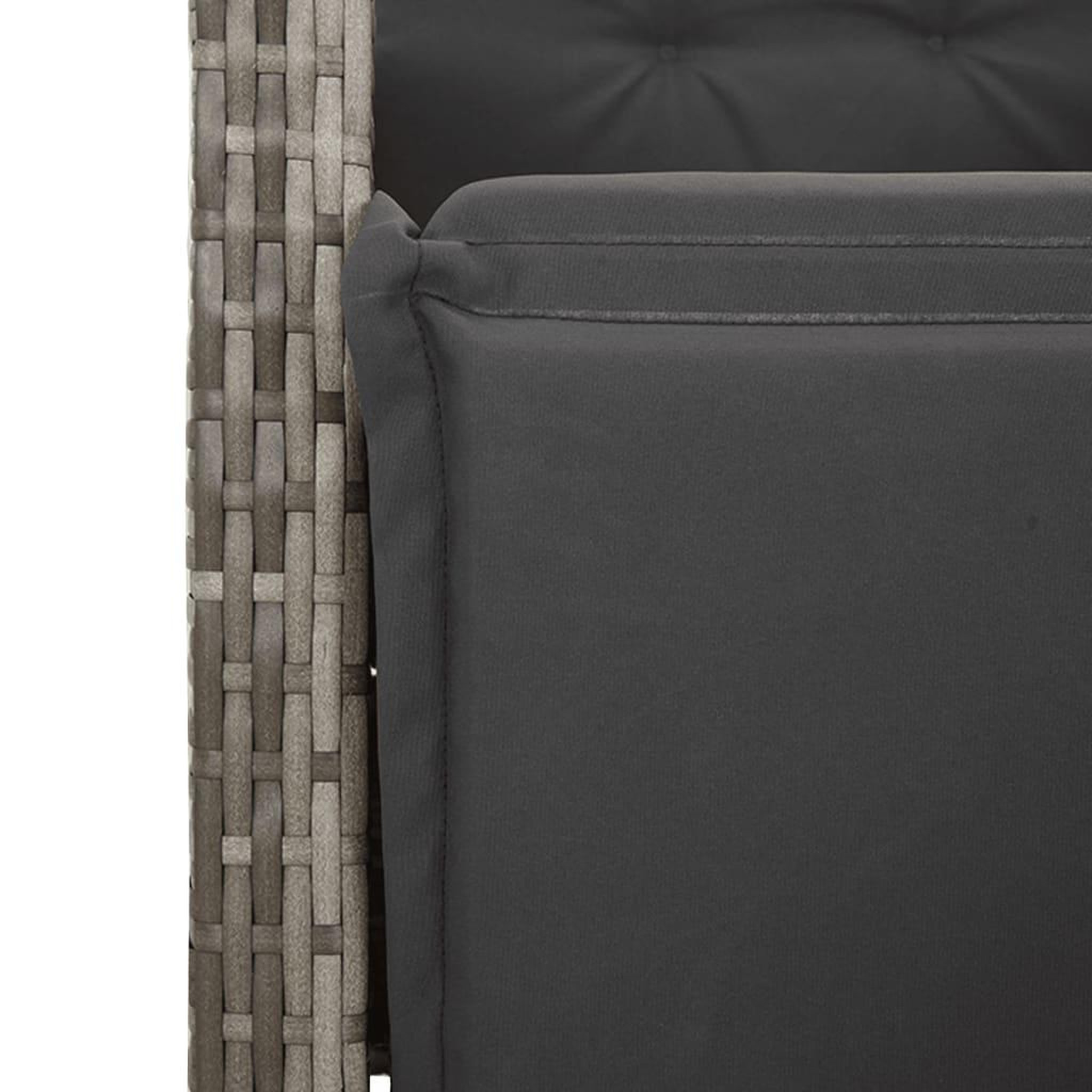 Voir la diapositive 5 : VIDAXL Ensemble de bistro de jardin 7 pcs coussins gris poly rotin