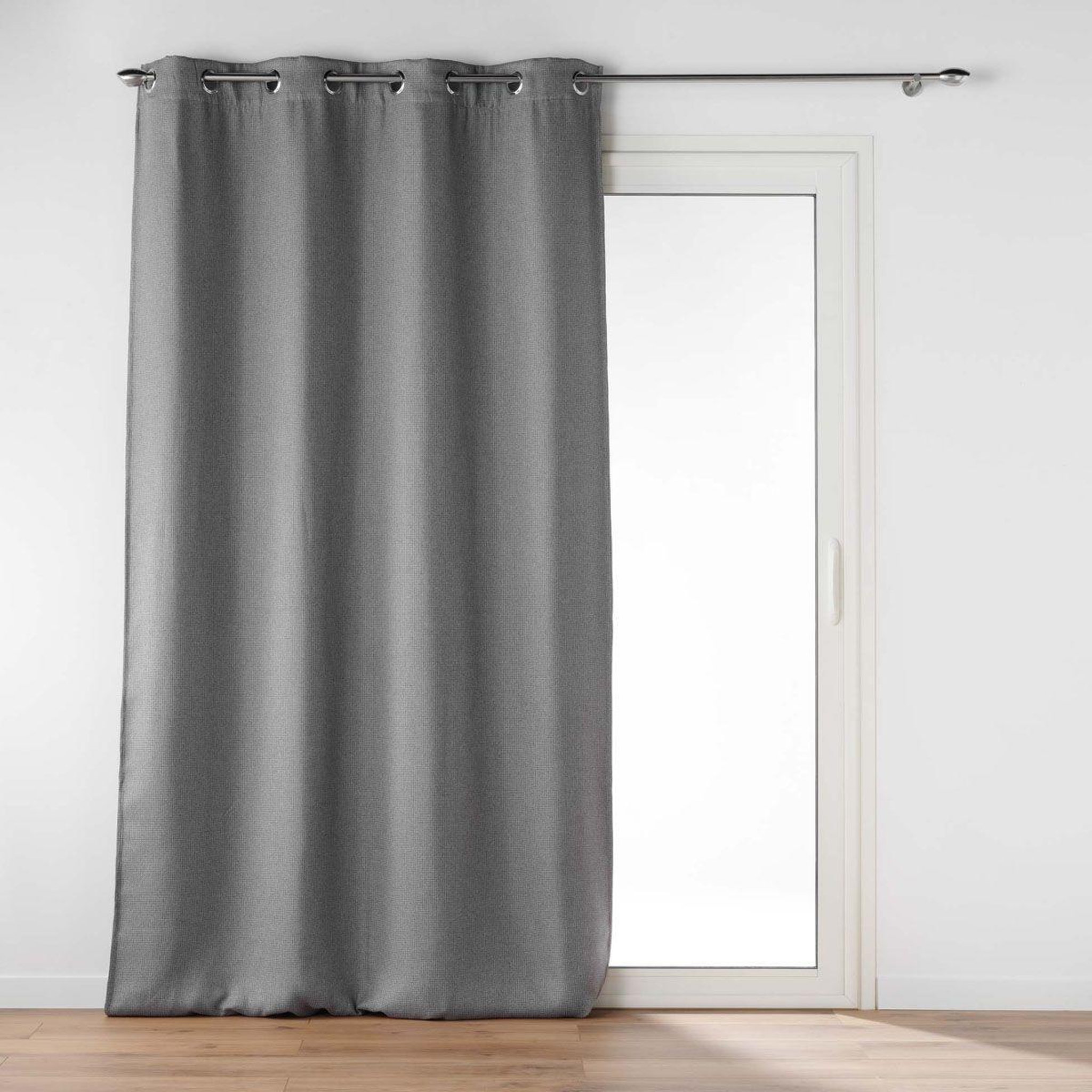 Douceur d'Intérieur Rideau occultant jacquard  blake  135x240cm anthracite
