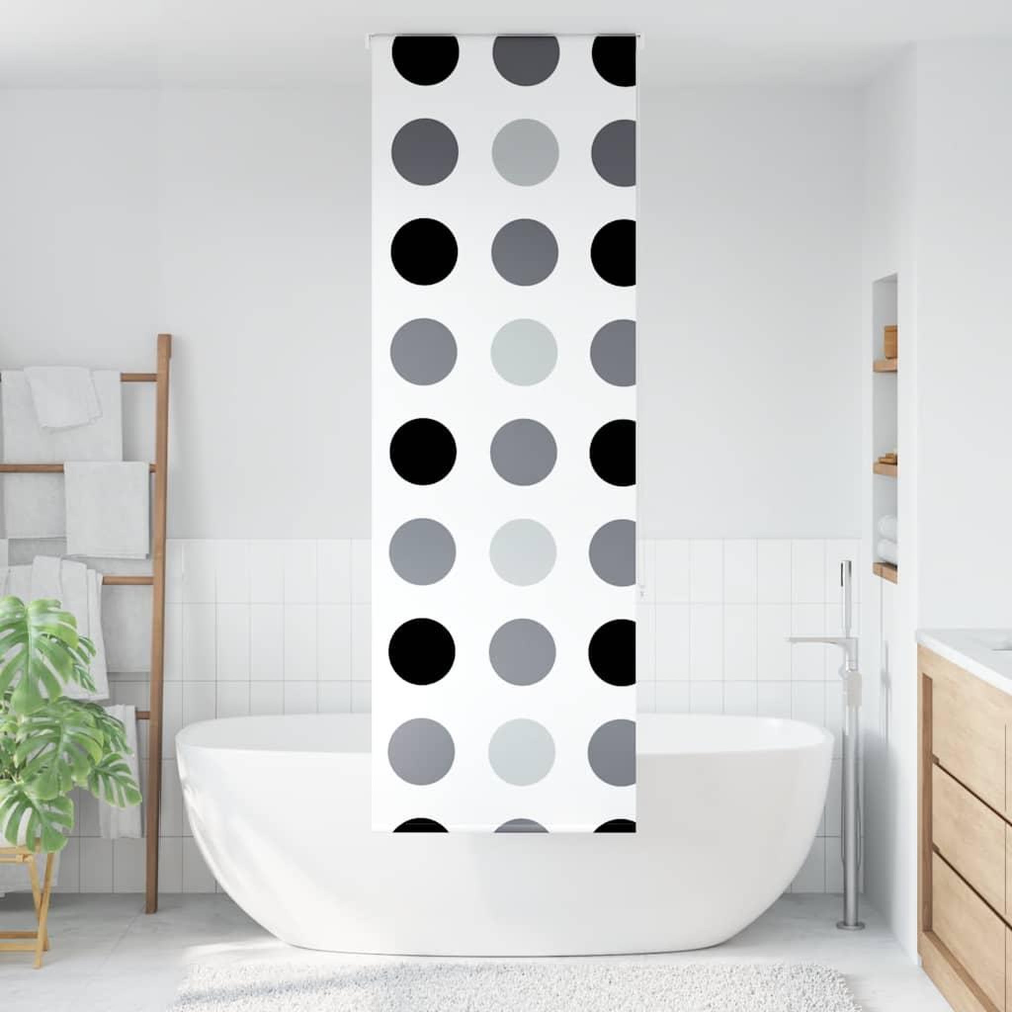 Voir la diapositive 2 : VIDAXL Store enrouleur de douche 60x240 cm largeur du tissu 56 cm