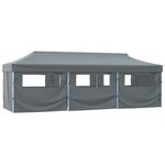 VIDAXL Tente de reception pliable avec 8 parois 3 x 9 m Anthracite
