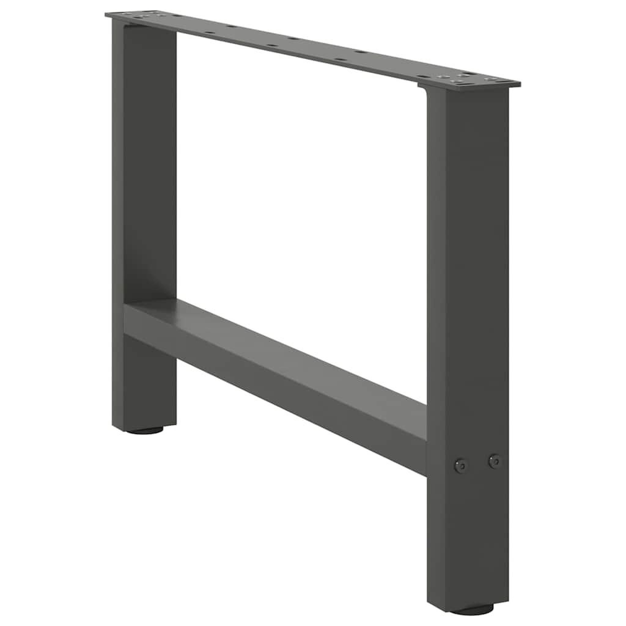 Voir la diapositive 4 : VIDAXL Pieds de table basse anthracite 2 pcs 70x(42-43) cm acier