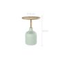 Voir la diapositive 4 : Rendez vous déco Table d'appoint ronde en métal  vert d'eau et laiton D40 cm - Lyne
