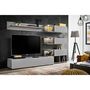 Voir la diapositive 2 : Paris Prix Ensemble Meuble TV Design  Silk  240cm Gris & Naturel