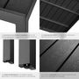 Voir la diapositive 5 : tectake Table de jardin en aluminium et plastique noir