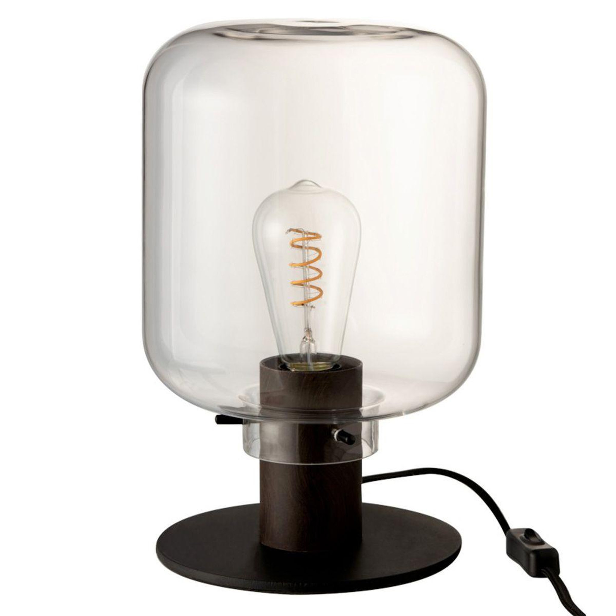 Voir la diapositive 1 : J-LINE Lampe à Poser Design  Kiyu  31cm Transparent