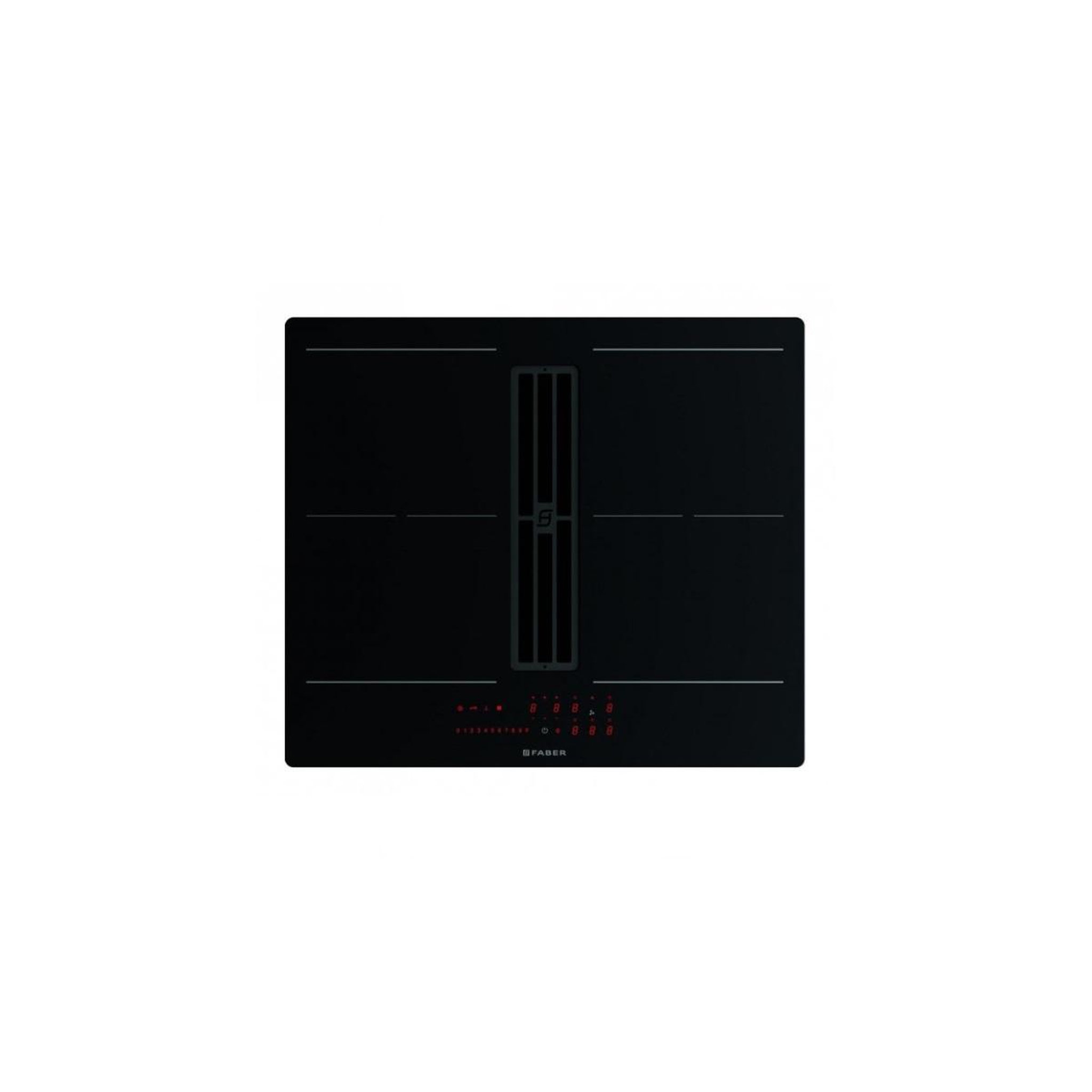faber Table de cuisson induction aspirante 60cm 4 feux 7400w noir - 5372700