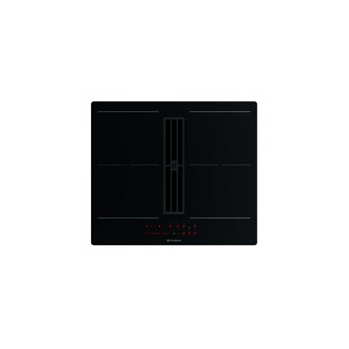 faber Table de cuisson induction aspirante 60cm 4 feux 7400w noir - 5372700
