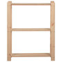 Voir la diapositive 2 : VIDAXL Etagere de stockage 3 niveaux 60x28,5x90 cm Bois de pin massif