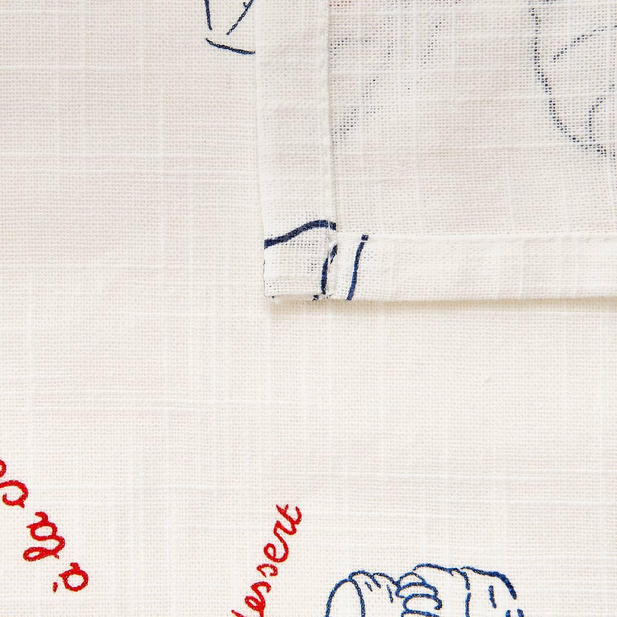 Voir la diapositive 2 : ATMOSPHERA Nappe Imprimée en Coton  Fra  140x240cm Blanc