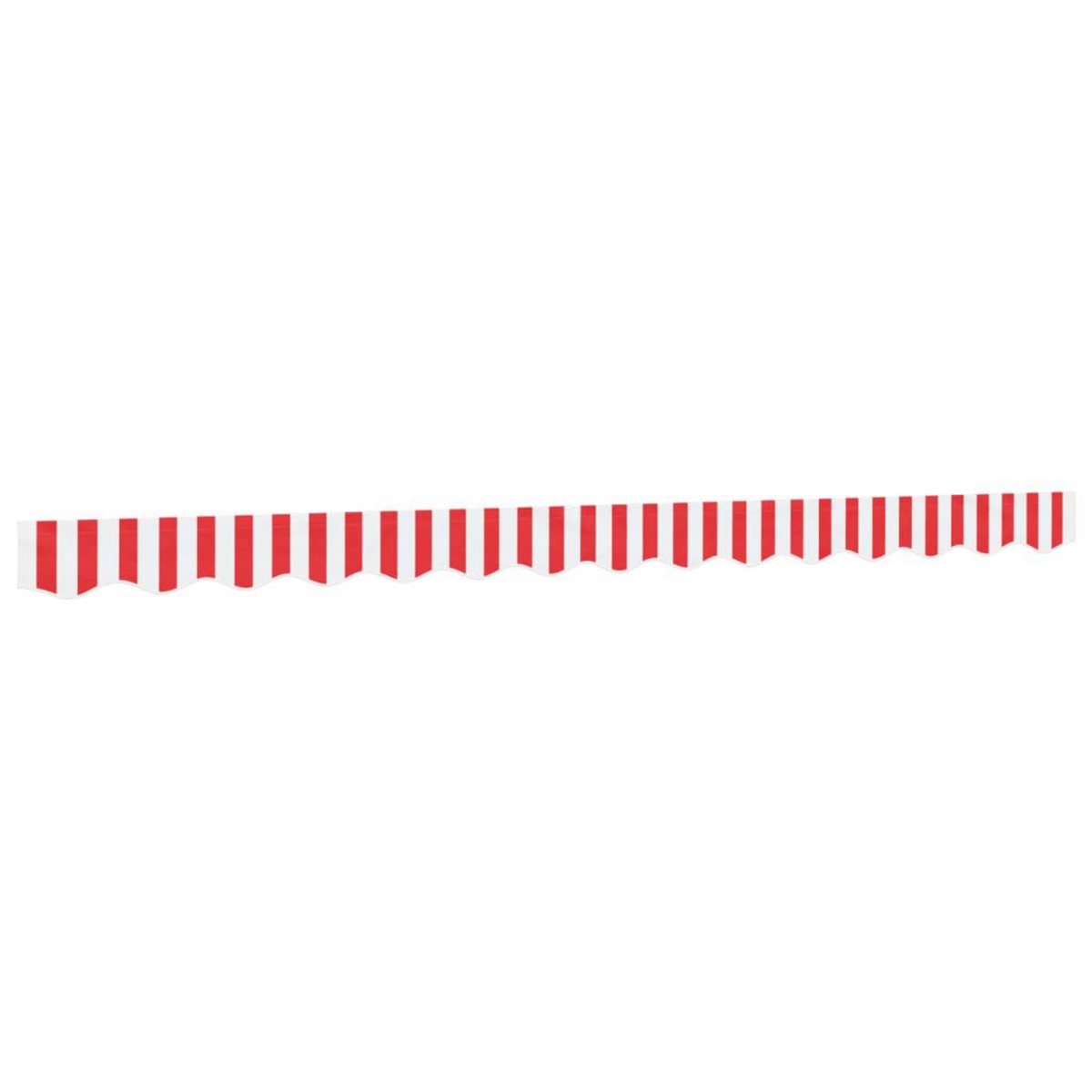 VIDAXL Tissu de remplacement de cantonniere d'auvent rouge blanc 3,5 m