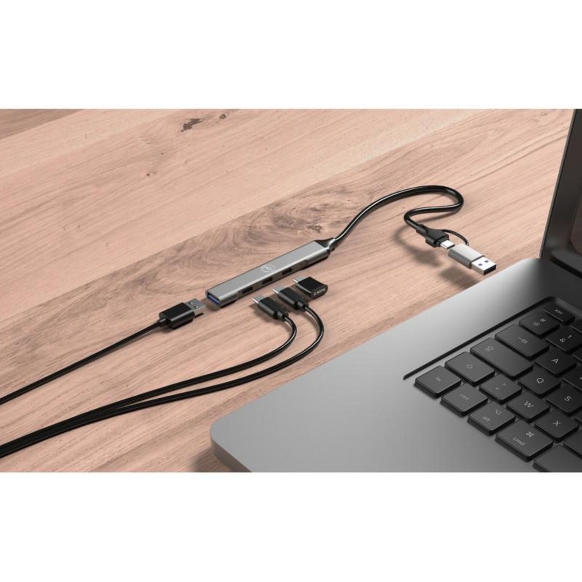 Mobility Lab Adaptateur et convertisseur Mobility Lab HUB USB C ULTRA SLIM + ADAPTATEUR USB C FEMELLE USB A MALE AVEC 1 PORT USB A 3.0 et 3