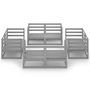 Voir la diapositive 3 : VIDAXL Salon de jardin 8 pcs Gris Bois de pin massif