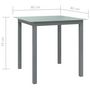 Voir la diapositive 5 : VIDAXL Table de jardin Gris clair 80x80x74 cm Aluminium et verre
