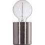 Voir la diapositive 2 : ATMOSPHERA Lampe à poser en fer Ampoule - H. 10,5 cm - Argent