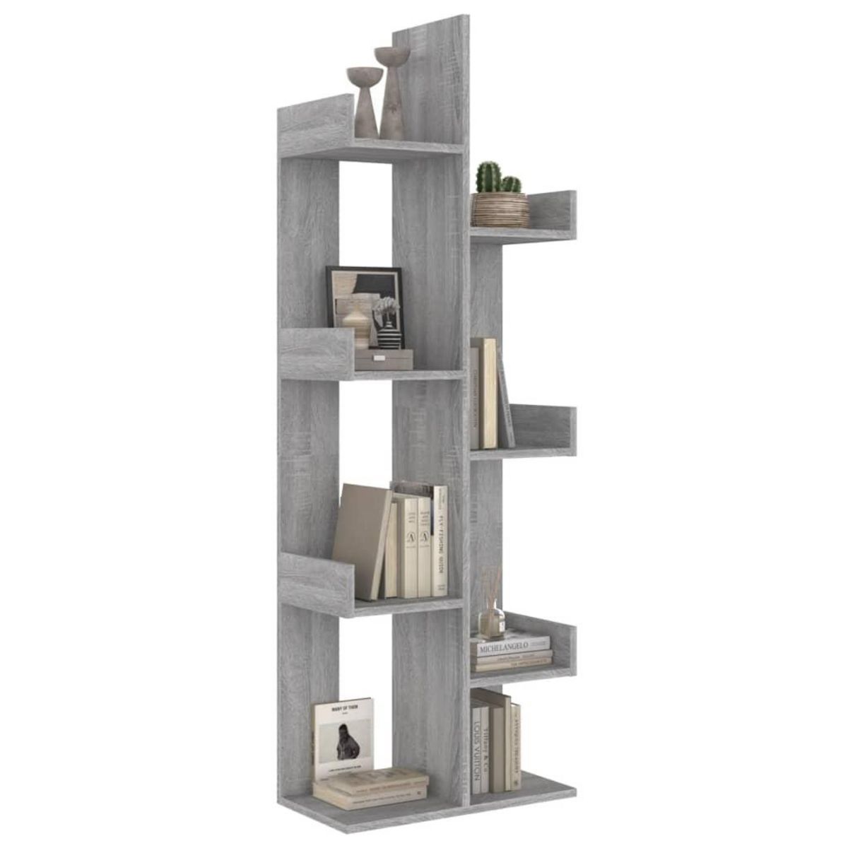 VIDAXL Bibliotheque 48x25,5x140 cm Sonoma gris Bois d'ingenierie