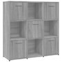 Voir la diapositive 2 : VIDAXL Bibliotheque Sonoma gris 90x30x90 cm Bois d'ingenierie