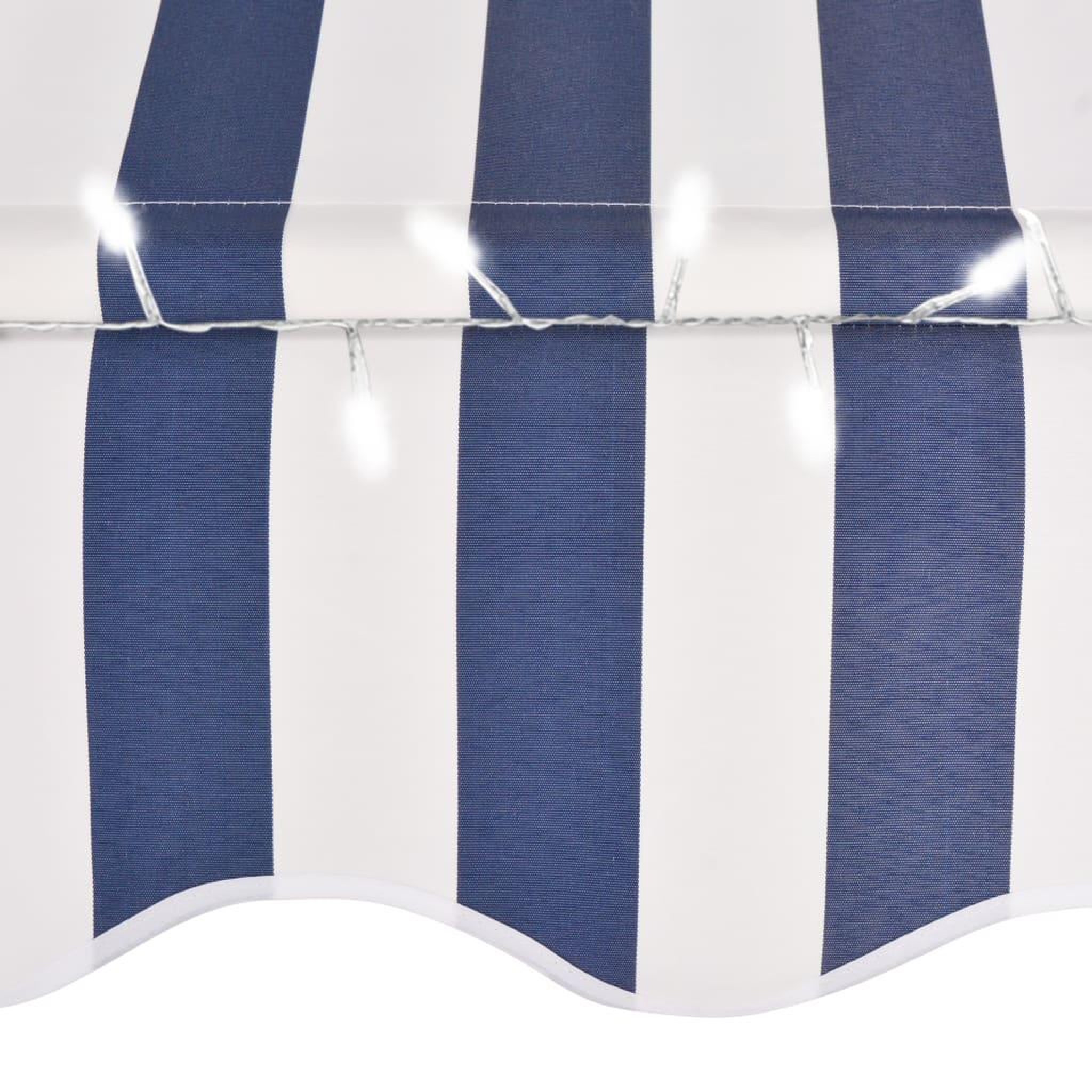 Voir la diapositive 5 : VIDAXL Auvent manuel retractable avec LED 200 cm Bleu et blanc