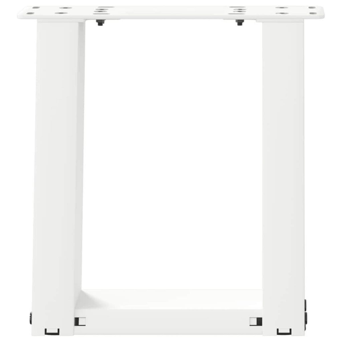 VIDAXL Pieds de table basse forme de U 2 pcs blanc 30x(30-31) cm acier