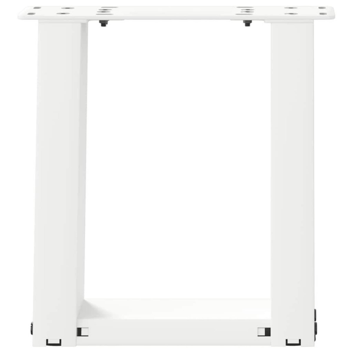 VIDAXL Pieds de table basse forme de U 2 pcs blanc 30x(30-31) cm acier