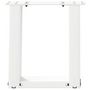 Voir la diapositive 5 : VIDAXL Pieds de table basse forme de U 2 pcs blanc 30x(30-31) cm acier