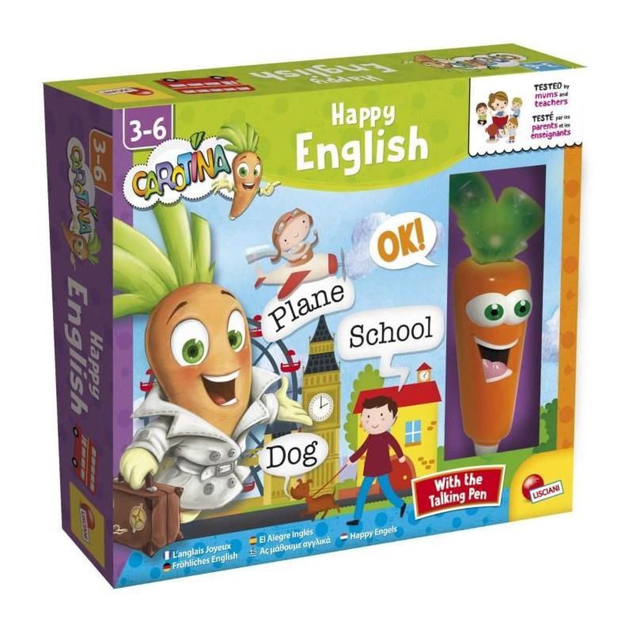 Voir la diapositive 1 : LISCIANI GIOCHI Anglais - Stylo parlant - CAROTINA - Apprentissage de l'anglais, Stylo interactif