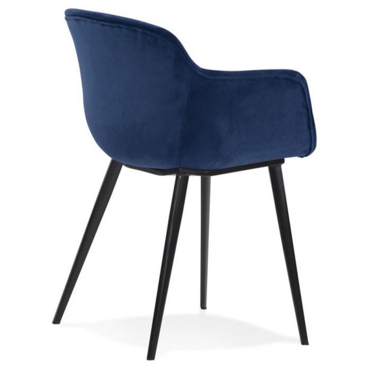 Paris Prix Fauteuil Design en Velours  Javier  80cm Bleu