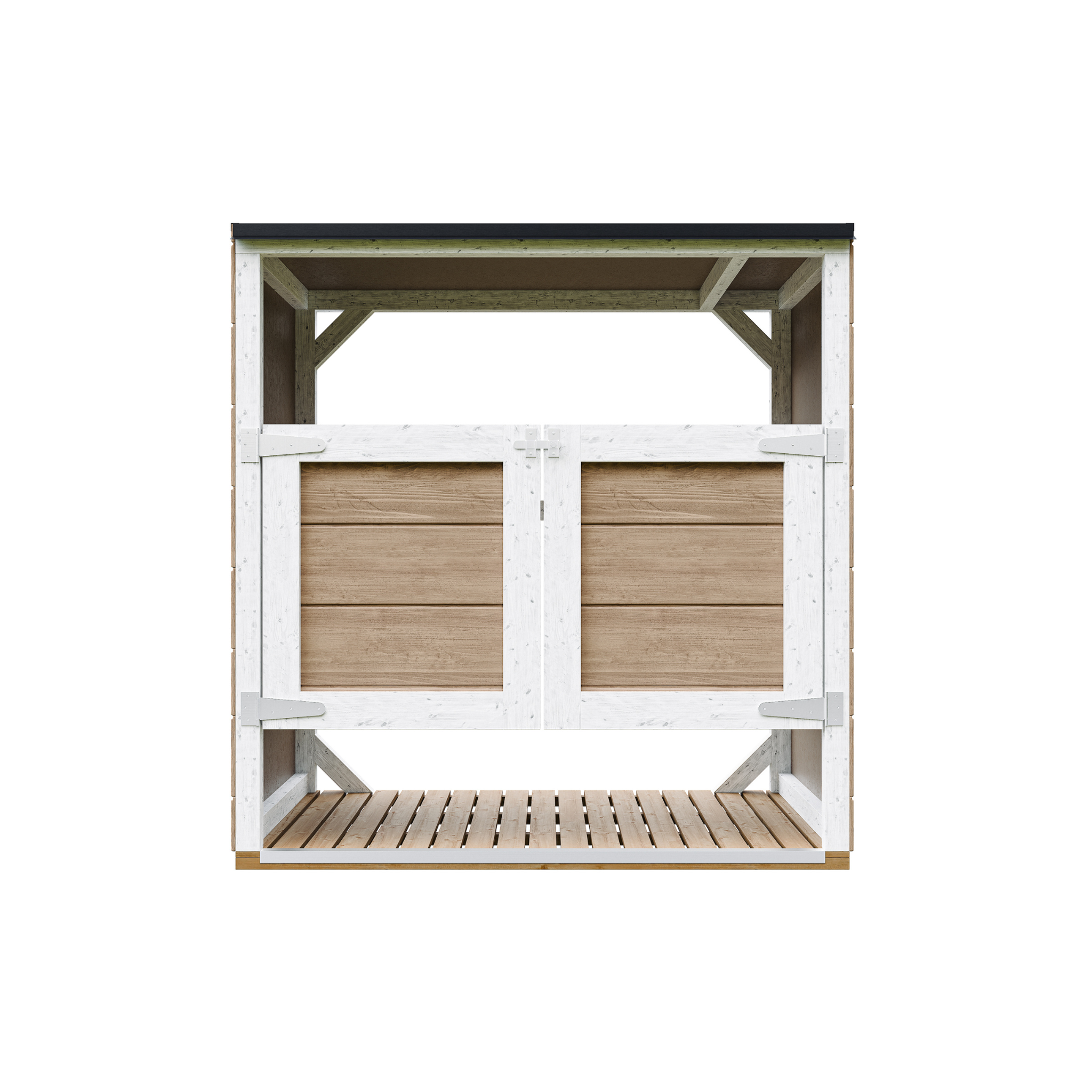 Voir la diapositive 2 : TIMBELA Abri de jardin pour poubelles, Cache poubelle extérieur 2x240L M980A