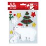  Stickers gel Noël pour fenêtre - Ours blanc