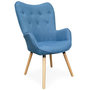 Voir la diapositive 1 : Paris Prix Fauteuil Scandinave Capitonné  Evy  105cm Bleu