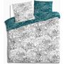 Voir la diapositive 2 : ATMOSPHERA Parure housse de couette coton 57 fils fleurs tropicales JUNGLE