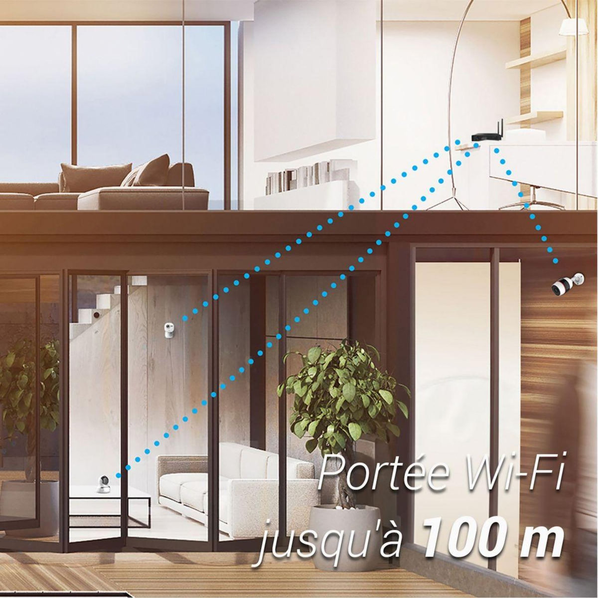 EZVIZ Caméra de surveillance NVR H5S+ 4 caméras extérieures H3C 2K+