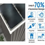 Voir la diapositive 3 : Habitat et Jardin Abri jardin métal  Dallas  - 5,29 m² avec panneaux solaires - Taupe