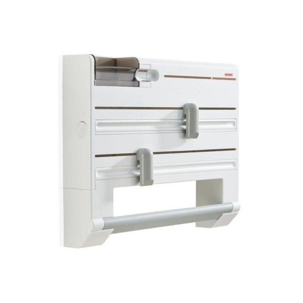 Leifheit Dérouleur coupe film, papier, essuie tout blanc - 25723