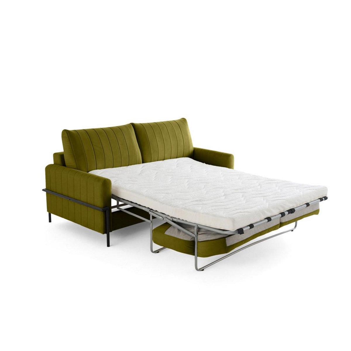 LISA DESIGN Ercolano - canapé 3 places convertible - couchage quotidien - matelas 11 cm - en velours