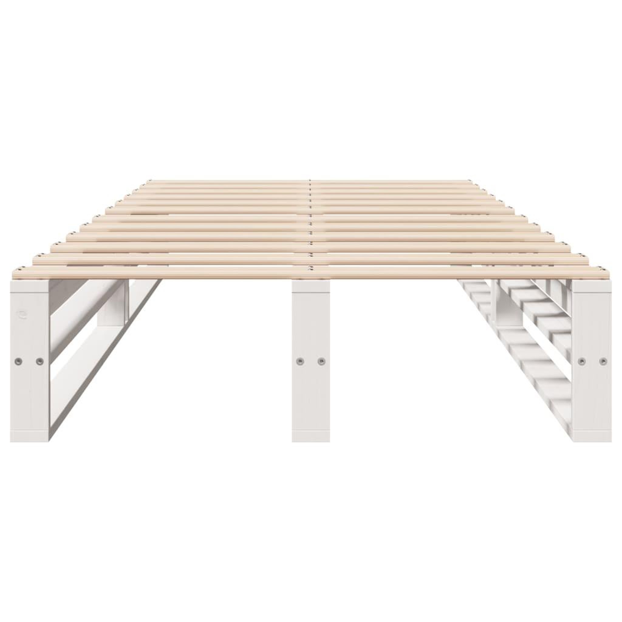 Voir la diapositive 4 : VIDAXL Cadre de lit sans matelas blanc 90x190 cm bois de pin massif