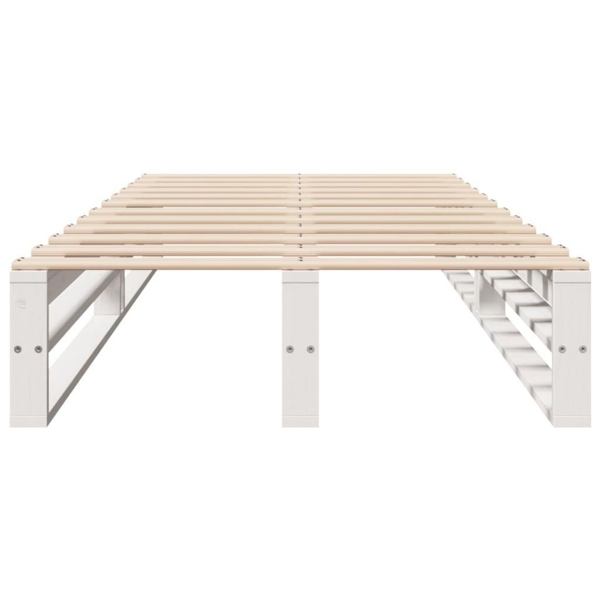 VIDAXL Cadre de lit sans matelas blanc 90x190 cm bois de pin massif