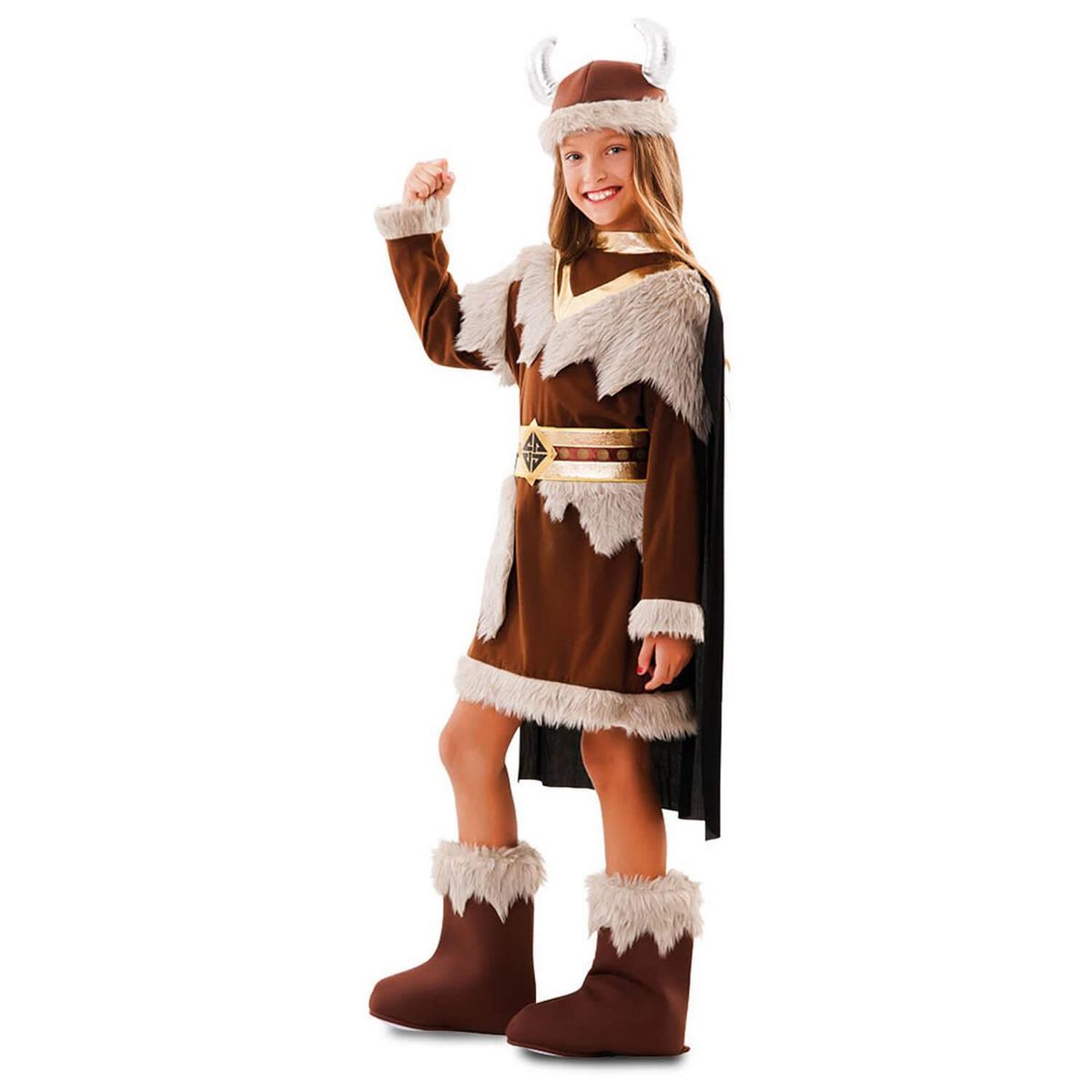EURO CARNAVALES Déguisement Viking - Fille - 10/12 ans (140 à 152 cm)