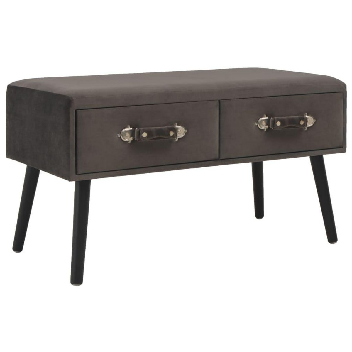 VIDAXL Table basse Gris 80x40x46 cm Velours