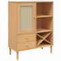 Voir la diapositive 2 : VIDAXL Buffet SENJA aspect rotin marron 90x40x112cm bois massif de pin