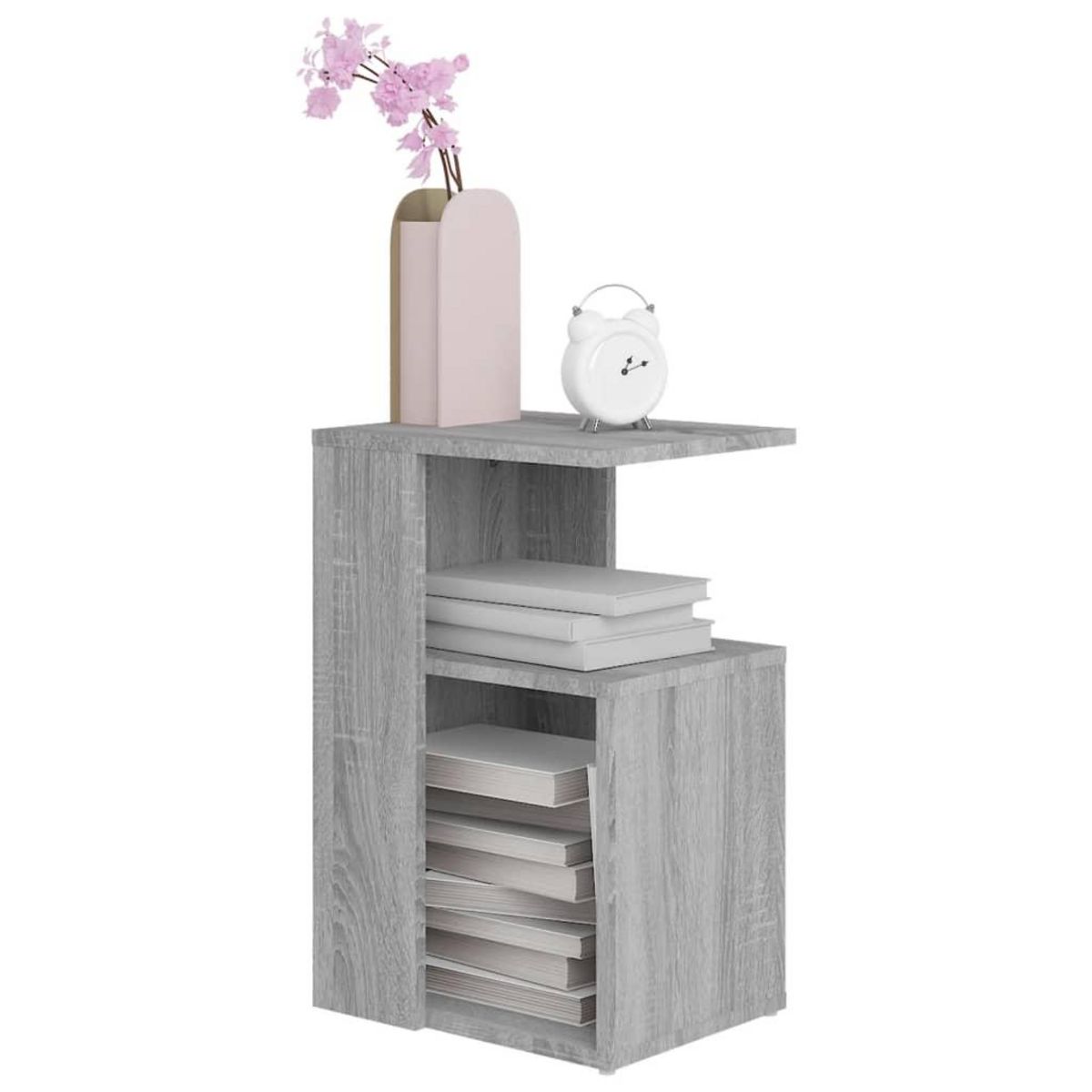 VIDAXL Table d'appoint Sonoma gris 36x30x56 cm Bois d'ingenierie