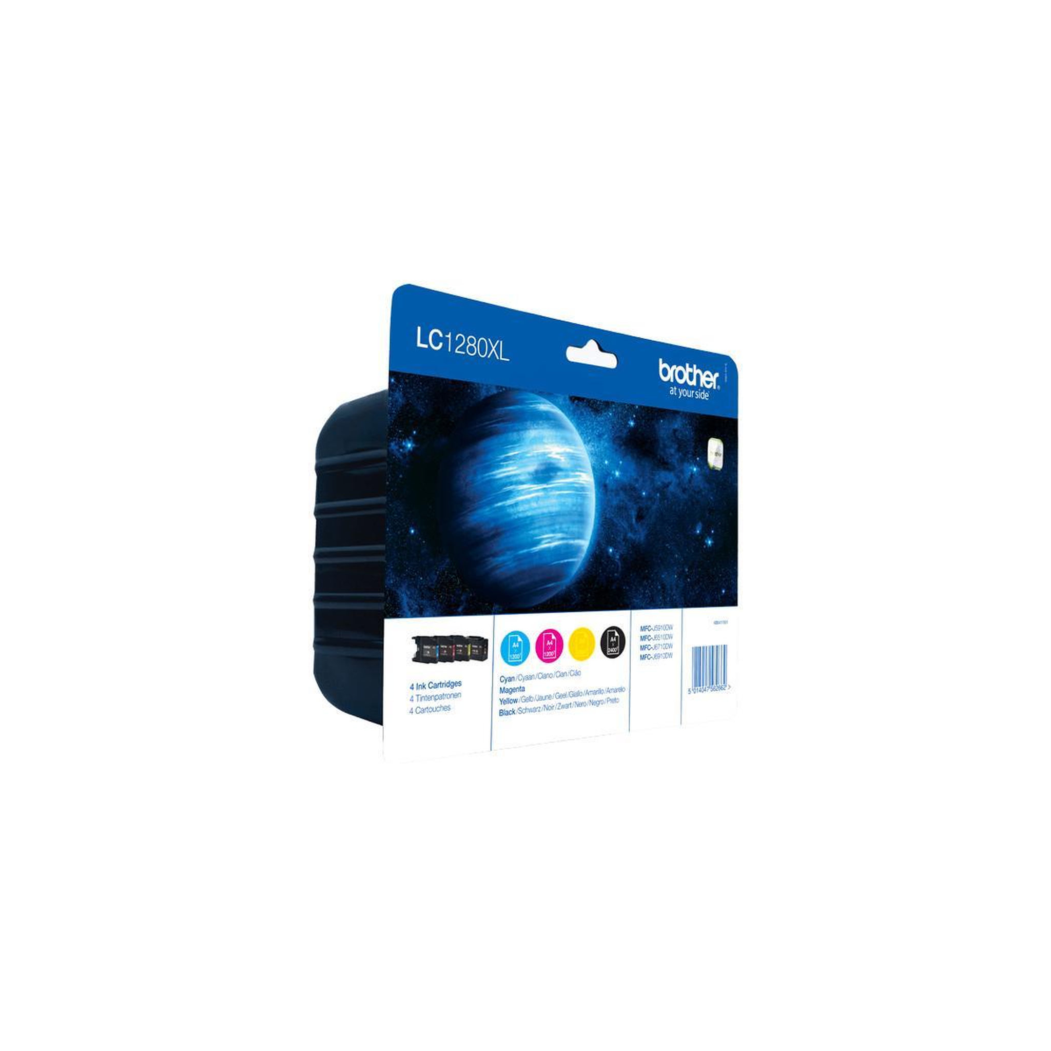 Voir la diapositive 3 : Brother Pack de cartouches d'encre Brother LC1280XL - Multipack haute capacité - Noir, Cyan, Magenta, Jaune