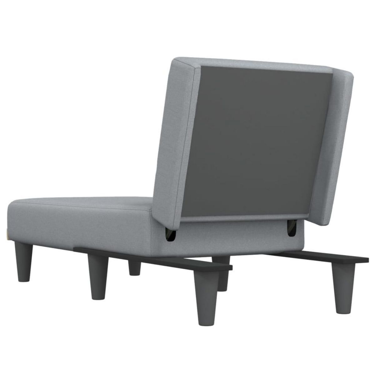 VIDAXL Chaise longue gris clair tissu