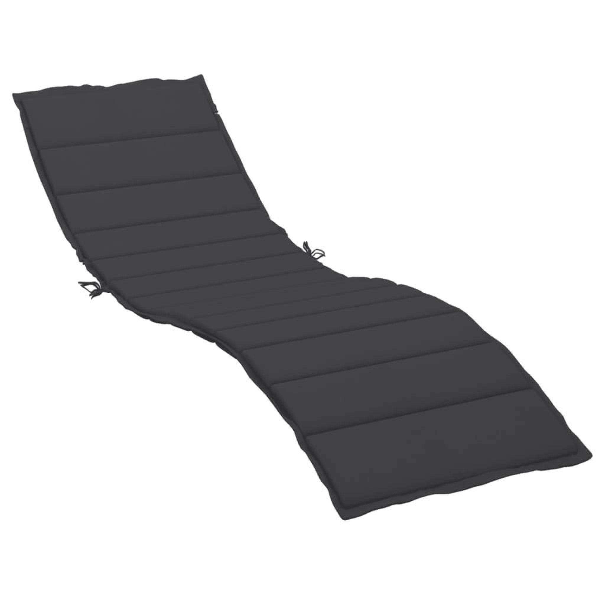 Voir la diapositive 2 : VIDAXL Coussin de chaise longue noir 200x60x3 cm tissu oxford