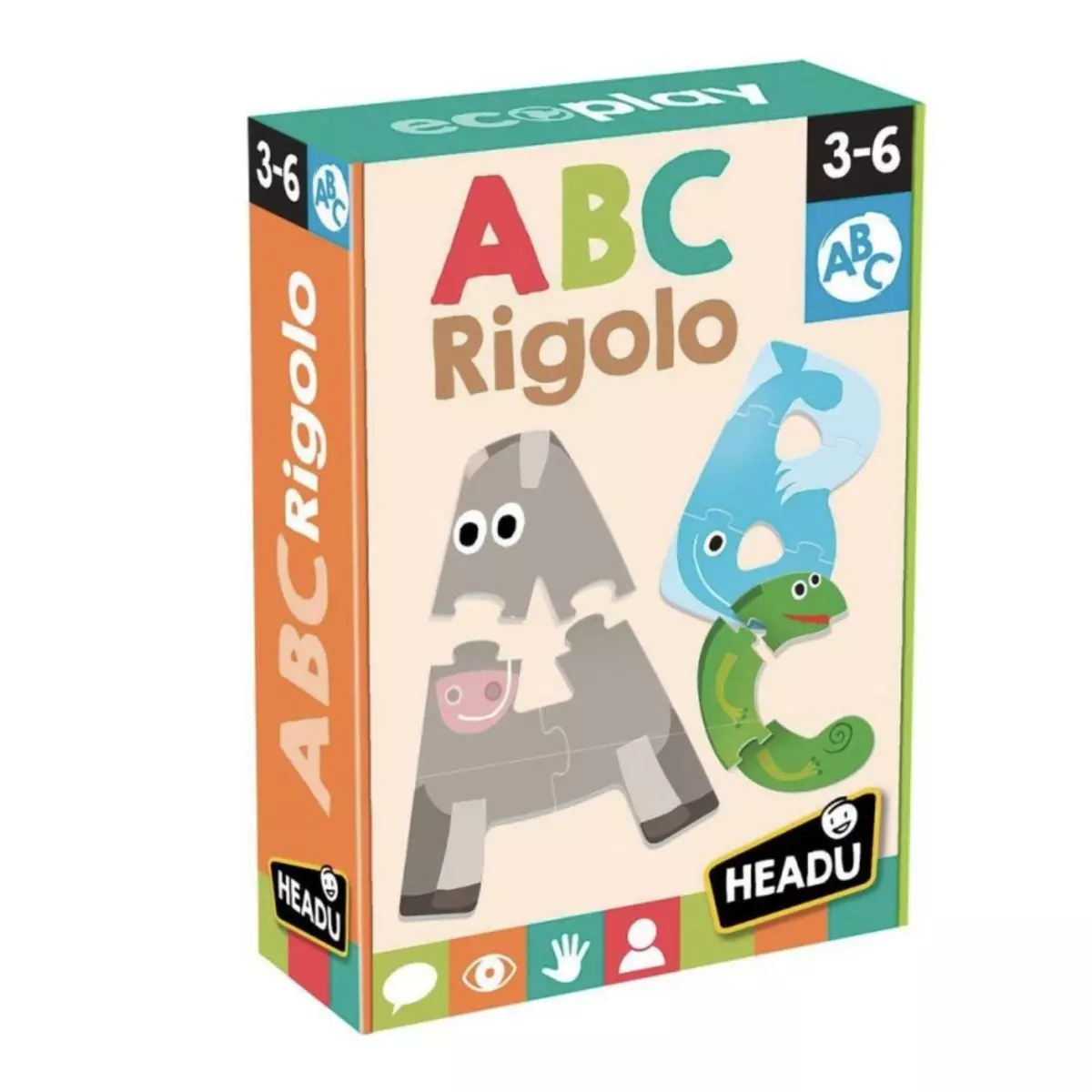HEADU Puzzle animaux- ABC rigolo