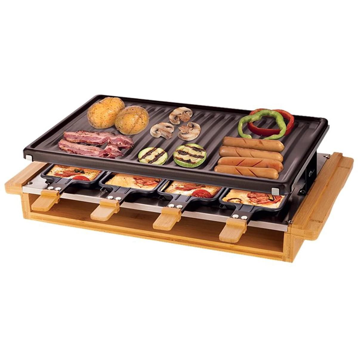 LITTLE BALANCE Appareil à raclette 8 personnes 1200w bois - 8501