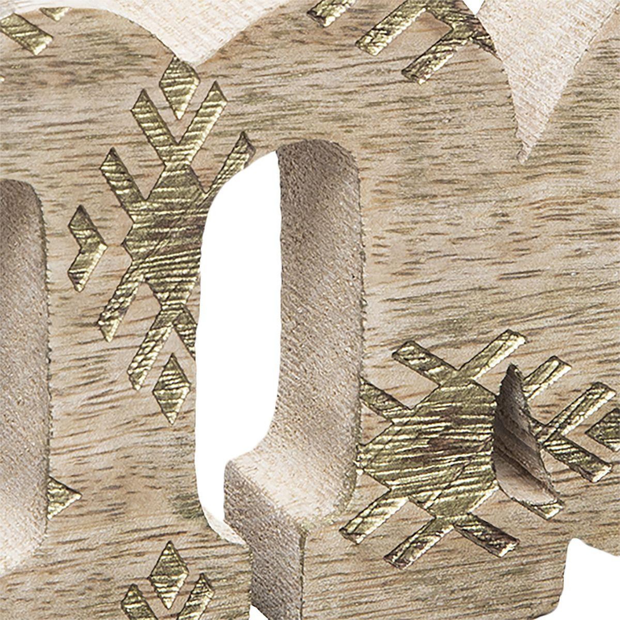 Voir la diapositive 2 : ATMOSPHERA Mot à poser déco en bois  amour  30cm beige