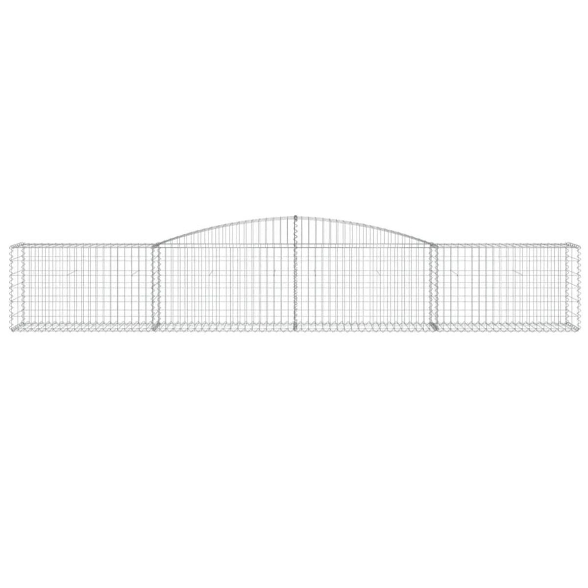 VIDAXL Paniers a gabions arques 20 pcs 400x50x60/80 cm Fer galvanise